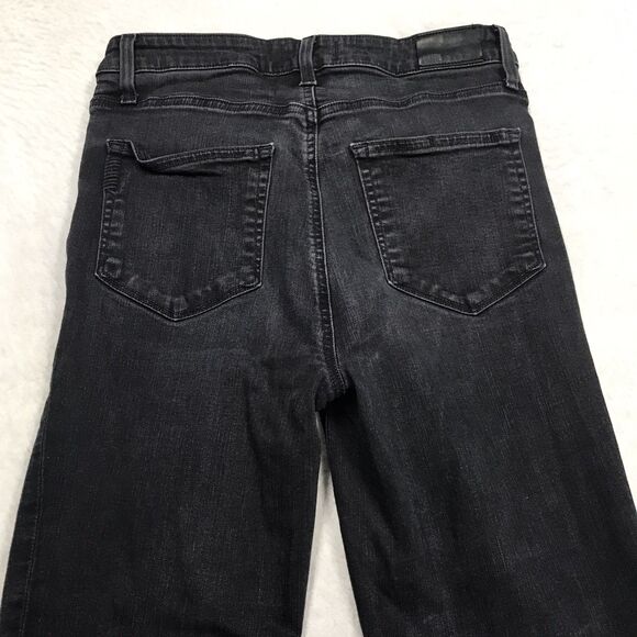 PAIGE Cindy Jeans Women 29x27 Black Willow Slim Stretch Denim Dark Academia - Picture 5 of 14